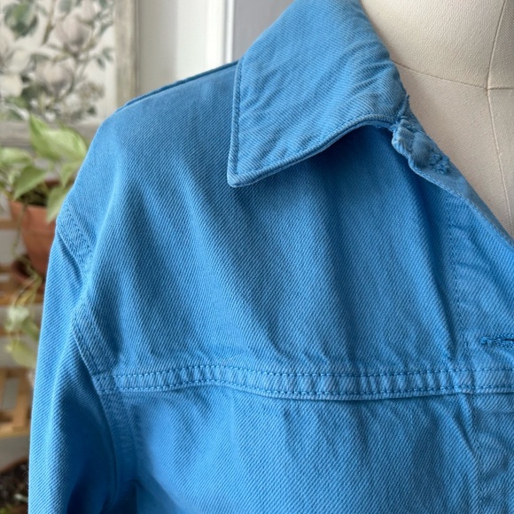 Zara size S Shacket blue color twill denim 100 %cottom - Picture 3 of 10